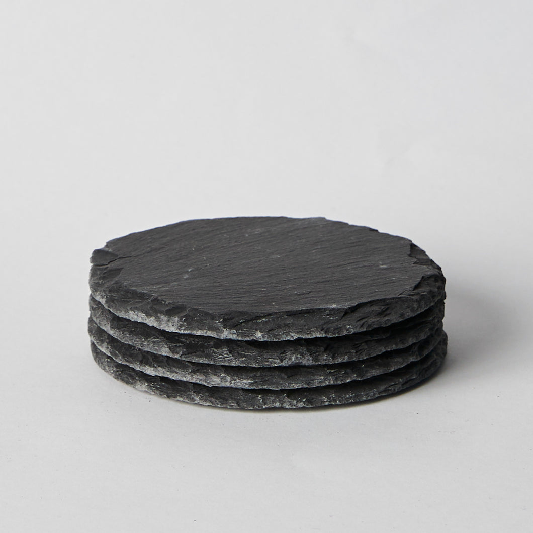 Black Slate Coasters (Set of 4)